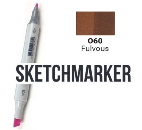 Маркер SKETCHMARKER, 2 пера: долото и тонкое, Fulvous - Бурый, SM-O60 3
