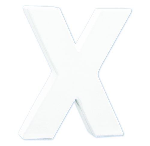 Заготовка из папье-маше Буква "X" 1,5*10,5*12 см, AC753C ТМ "Clairefontaine"