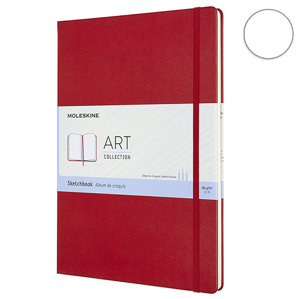 Блокнот Красный для очерков, Moleskine Art А4, ARTBF832F2