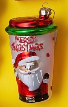 Елочное украшение Стакан "Merry Christmas" 6,5*10,8 см, YQU2722-3