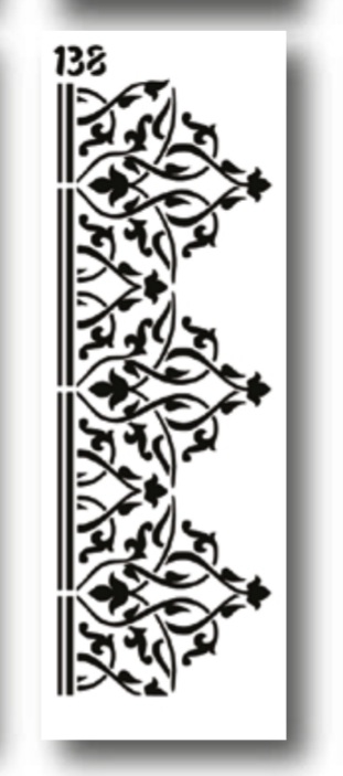 Трафарет декоративний 11*32 см №138 Бордюр арабський Art, 10749