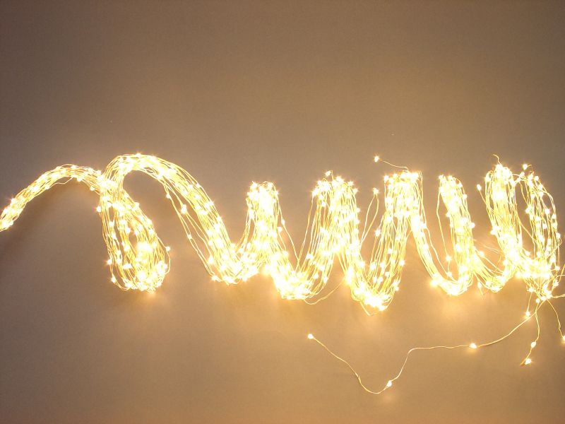 Гірлянда світлодіодна LED "Дощ срібний" 1200 ламп., 3,5 м, тепло-біле світло, 99335 ТМ "Floristik"