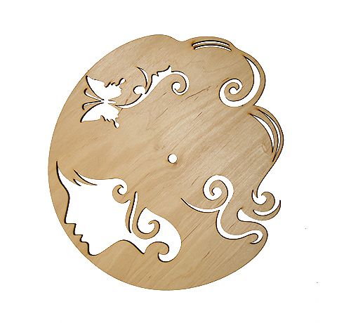 Заготовка деревянная для часов Девушка, 702563