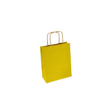 Крафт пакет з ручкою "Ecobag" 180*80*225, 90 г, жовтий, Т3102001209