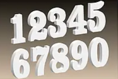 Фігури з пінопласту цифра 4- 50 см