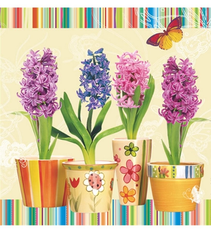 Декупажні серветки "Мускари №2", 33*33 см, МАКІ