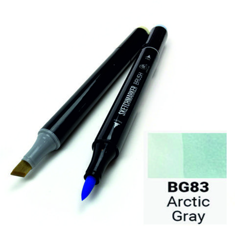 Маркер двухсторонний SKETCHMARKER Brush Арктический серый, SMB-BG83 3