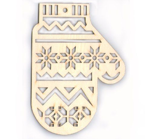 Заготовка деревянная Варежка прорезная №1, 702376