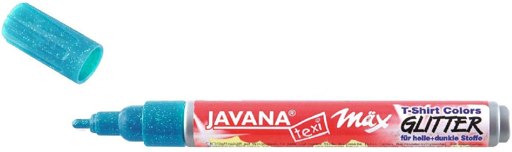 Маркер для светлой и темной ткани Javana глиттер, светлый голубой, 92663