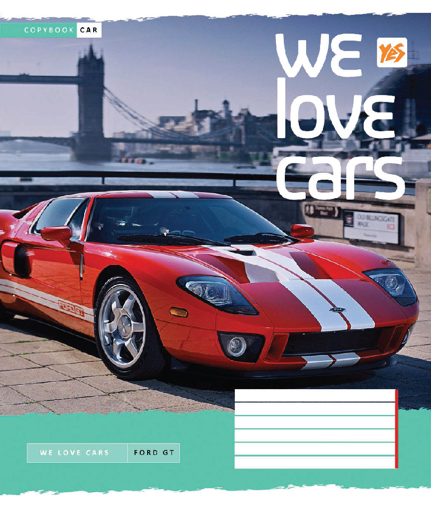 Зошит 24 лін. YES We love cars -18, 761947 (8833)
