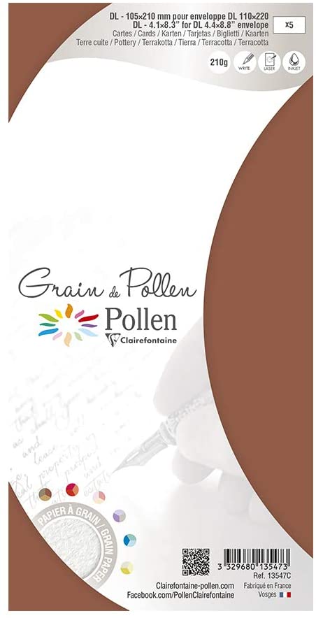 Заготівка д/листівок зерниста Pollen 105*210 мм/210 г, Pottery/Глиняний, 13547C
