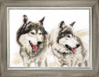 Набір для вишивання Crystal Art ВТ-056 "Сірі брати" 36*26 см, ТМ "Чарівна мить" 1