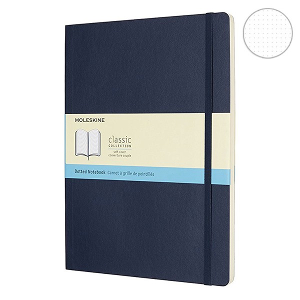 Записник Сапфір м’який великий точка, Moleskine Classic, QP624B20