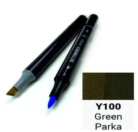 Маркер двухсторонний SKETCHMARKER Brush Болотный, SMB-Y100 3