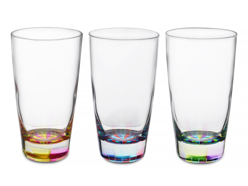 Набор стаканов "Радуга" 400 мл, 3 шт., 650-643 Lefard