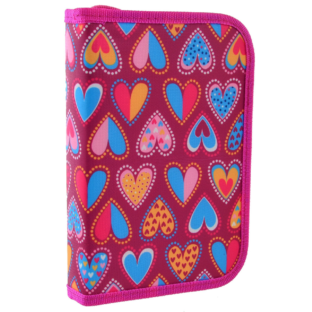 Пенал твердый одинарный без клап. HP-02 "Hearts Style", 20,5*13*3,2, 532049