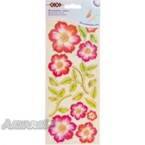 Наклейка декоративная с 3Д эффектом 10*23 см, ZB.63215-AF