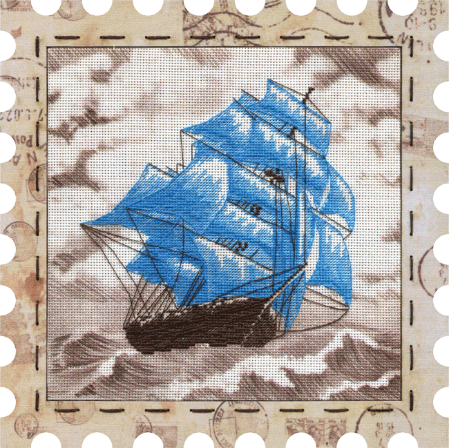 Набор для вышивания "Парусник", 24*24, КО4012-У