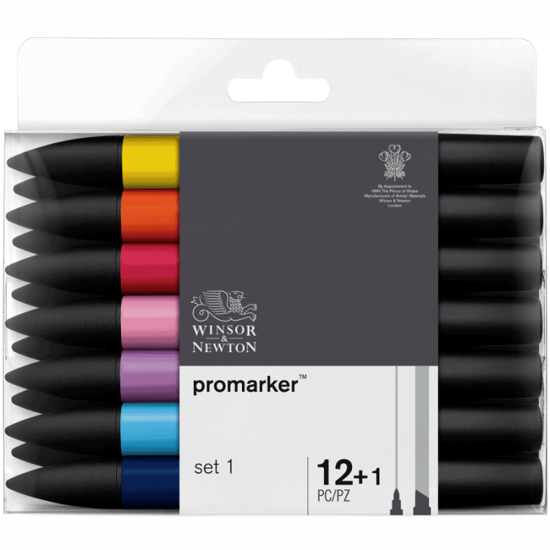 Набір маркерів двосторонніх ProMarker "1" 12 шт, 0290137 W&N