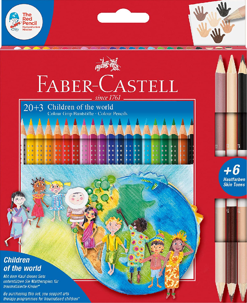 Набір олівців 20 кол. тригранні + 3 двосторонніх круглих, 201747 Faber-Castell