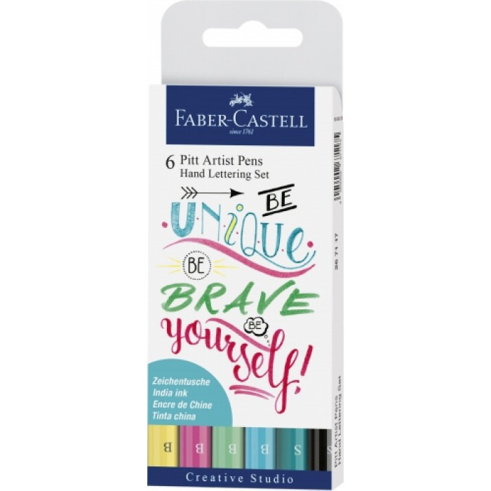 Набір ручок капілярних PITT Artist Pen Lettering, 6 шт., 267116 Faber-Castell