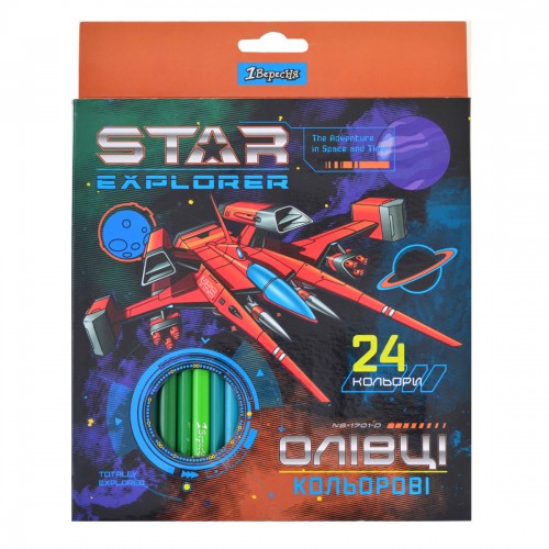 Карандаши 24 цв. "Star Explorer", 290550 1Вересня