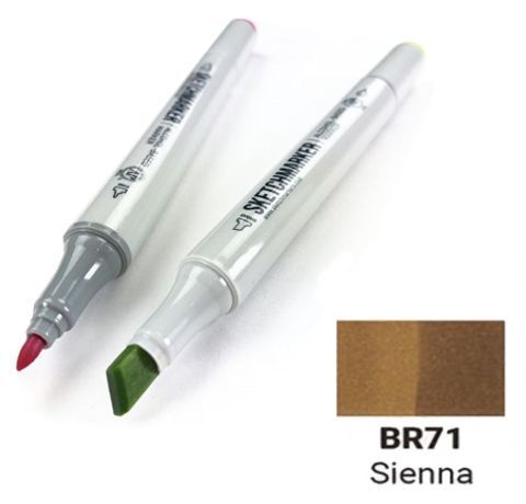 Маркер SKETCHMARKER, 2 пера: долото и тонкое, Sienna - Сиена, SM-BR71 3