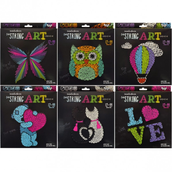Набір креативної творчості "The "String Art" укр.(12), STRA-01-01U,02U,03U...06U