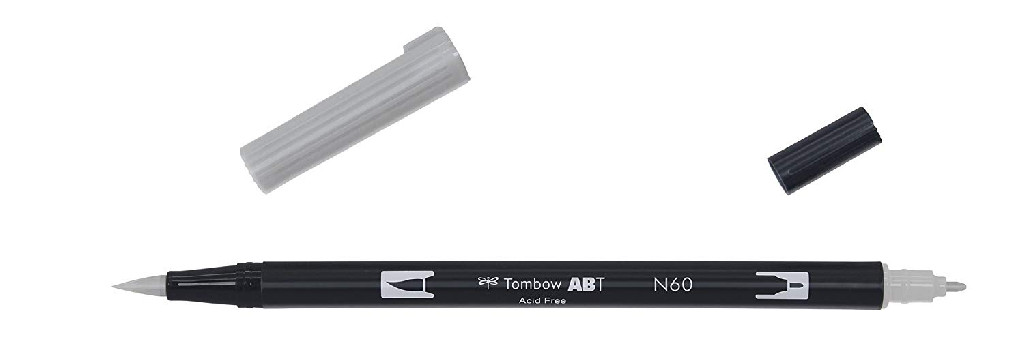 Маркер-блендер двосторонній ABT BrushPen ABT-N60, холодний сірий-6 ТМ "Tombow"