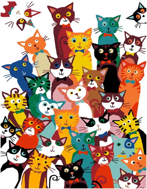 Картина по номерам "31 котёнок" 35*45 см, Rosa Start