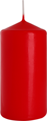 Свечка цилиндр красная Bispol, 12*6 см, 260 гр, 38 часов горения, sw60/120-030