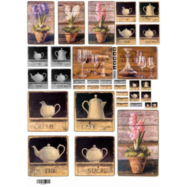 Декупажна карта 29,5*42 Кухня. Вінтаж