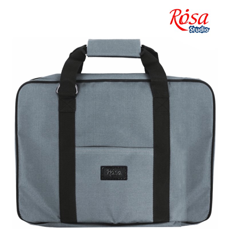 Сумка для бумаги на молнии, А2, асфальт, ROSA Studio