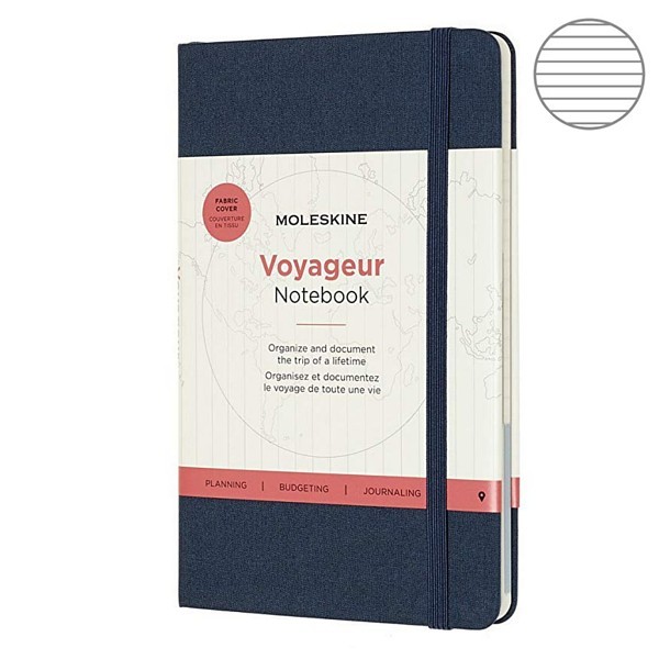 Записник Синій медіум, Moleskine Вояжер, VN002B39