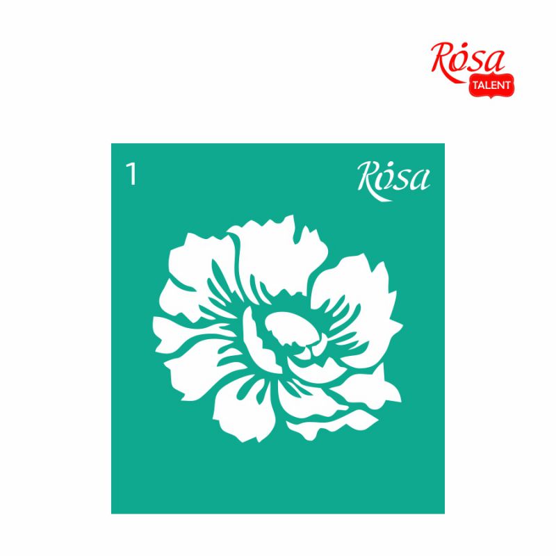 Трафарет самоклеящийся 9*10 см №1 Rosa Talent