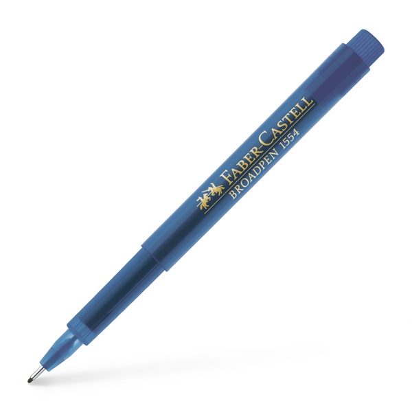 Ручка капілярна 0,8 мм Broadpen 1554 темно-синій, 155447 Faber-Castell ***