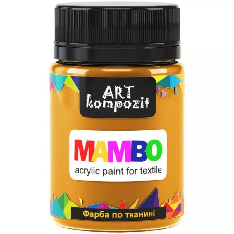 Фарба акрилова Mambo для тканин, Вохра жовтий (6), 50 мл, ART Kompozit
