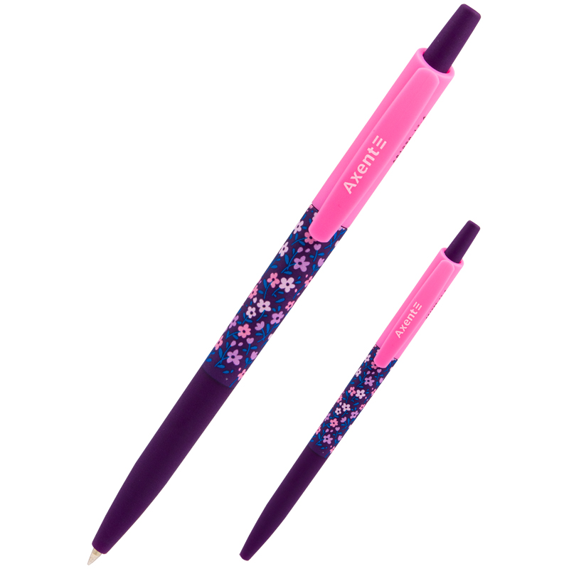 Ручка шариковая автоматическая Flowers, синяя AB1090-12-A