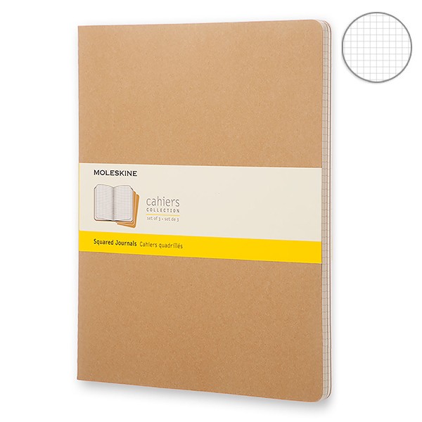 Записник Беж, клітинка XXL, Moleskine Cahier, QP432