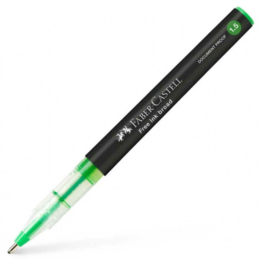 Ручка-роллер Free Ink 1,5 мм св.зеленая, 348366 Faber-Castell