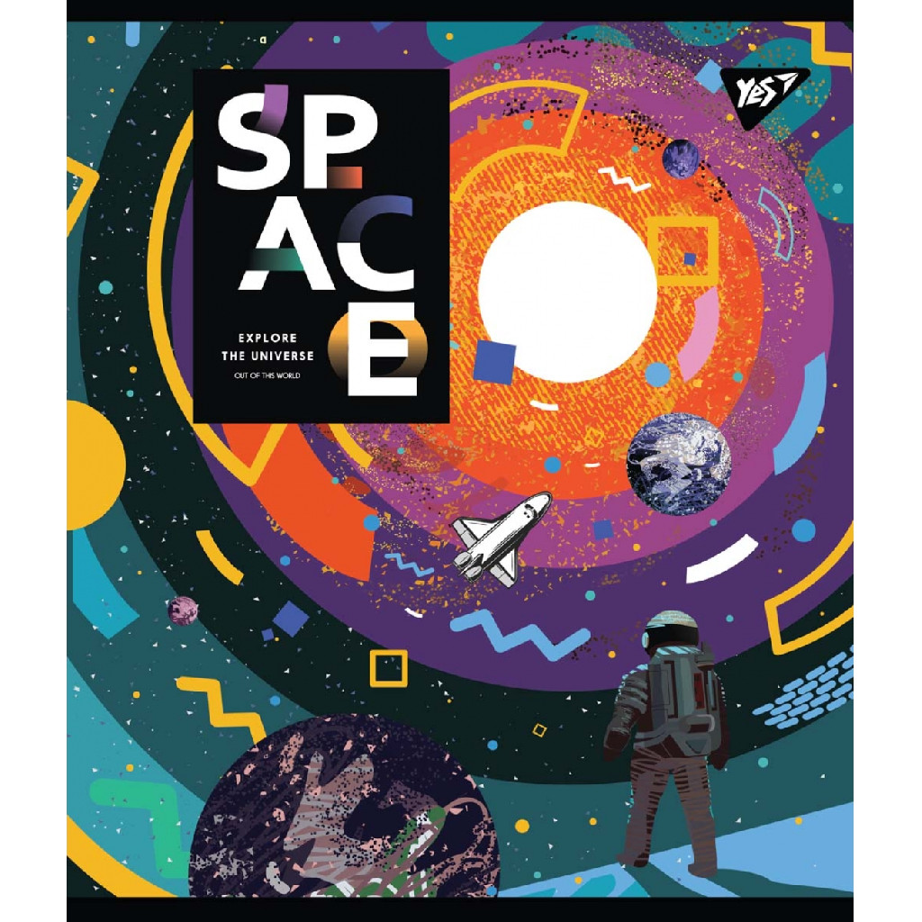Тетрадь 48 кл. YES "Space abstract", 765278