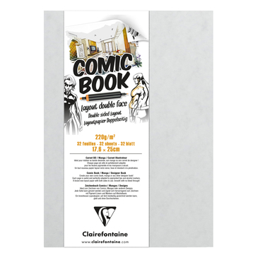 Папка д/ескізів Comic Book 17,6*25 см, 32 арк. (220 г/м2), двосторонній папір, 975197C