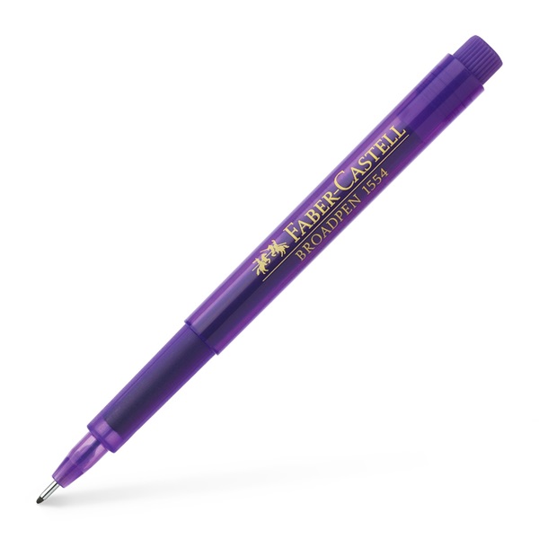 Ручка капиллярная 0,8 мм Broadpen 1554 фиолетовый, 155436 Faber-Castell