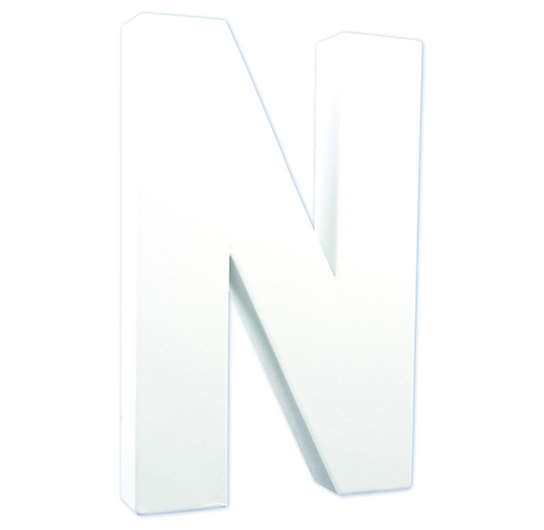 Заготовка из папье-маше Буква "N" 3*13,5*20,5 см, AC713C ТМ "Clairefontaine"