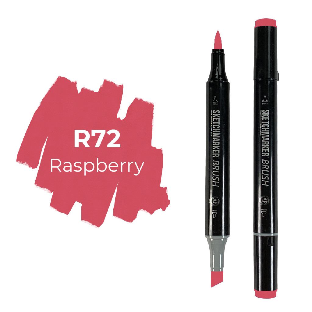 Маркер двосторонній SKETCHMARKER Brush Малина, SMB-R72