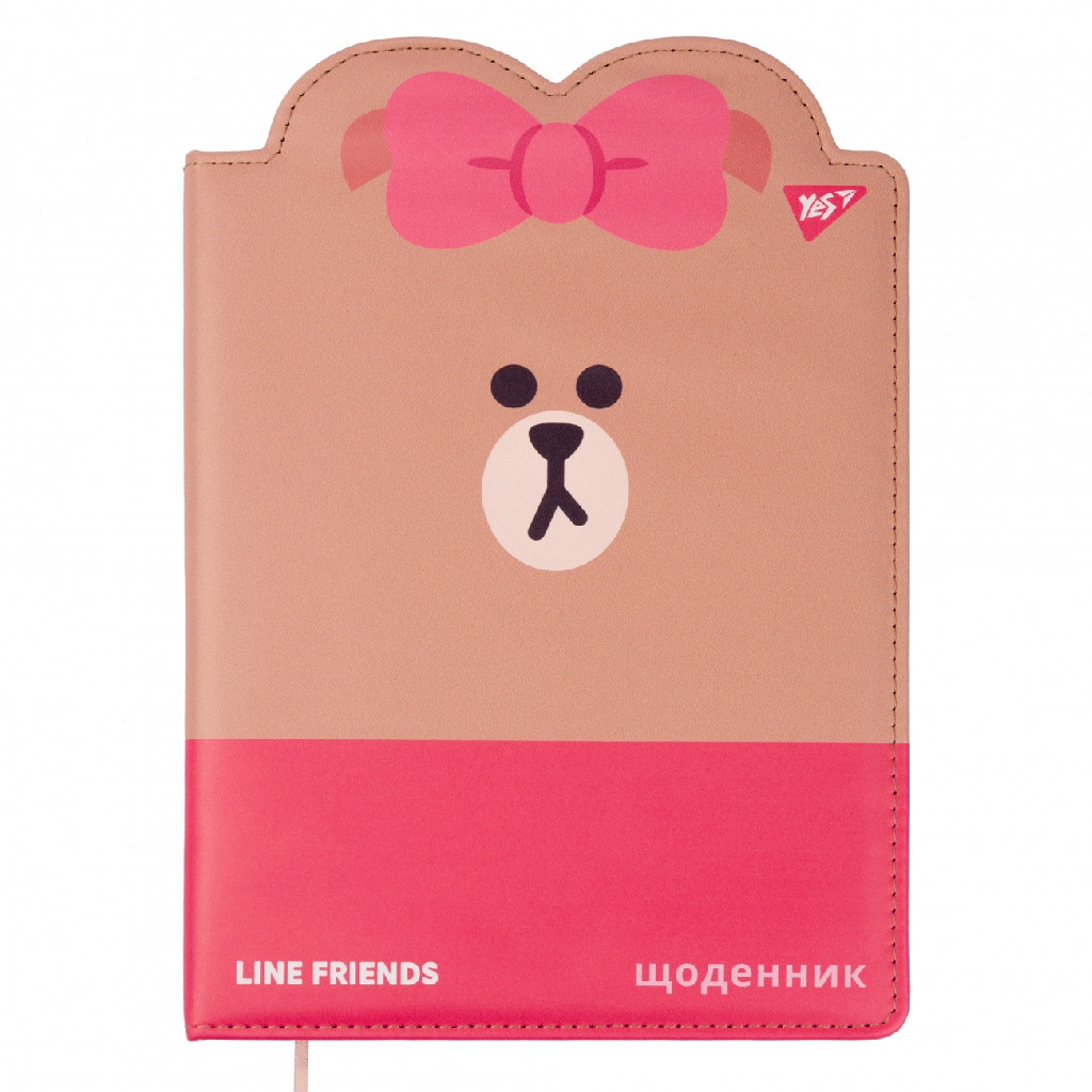 Щоденник шк. жорсткий (укр.) PU "Line Friends", 911472 Yes
