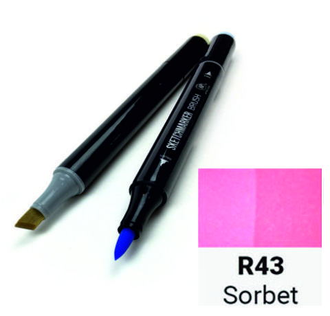 Маркер двусторонний SKETCHMARKER Brush Щербет, SMB-R43 3