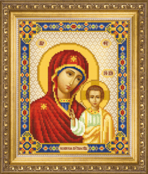 Схема для вишивання бісером ікони СБИ-1007 Божої Матері Казанська 17,7*21,7 см ТМ "Чарівна мить"