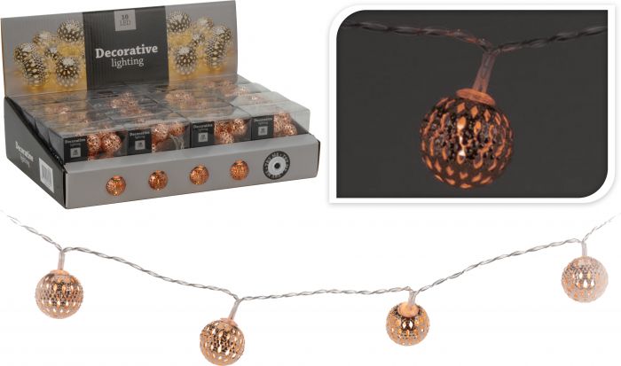 Гирлянда из LED-ламп с медным декором металлическим, AX5099900