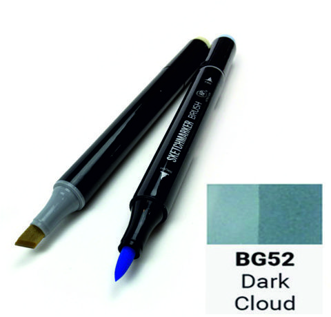 Маркер двухсторонний SKETCHMARKER Brush Темное облако, SMB-BG52 3
